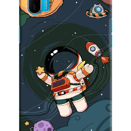 Cartoon Astronaut Realme C3 Hard Case Back Cover by Casekaro