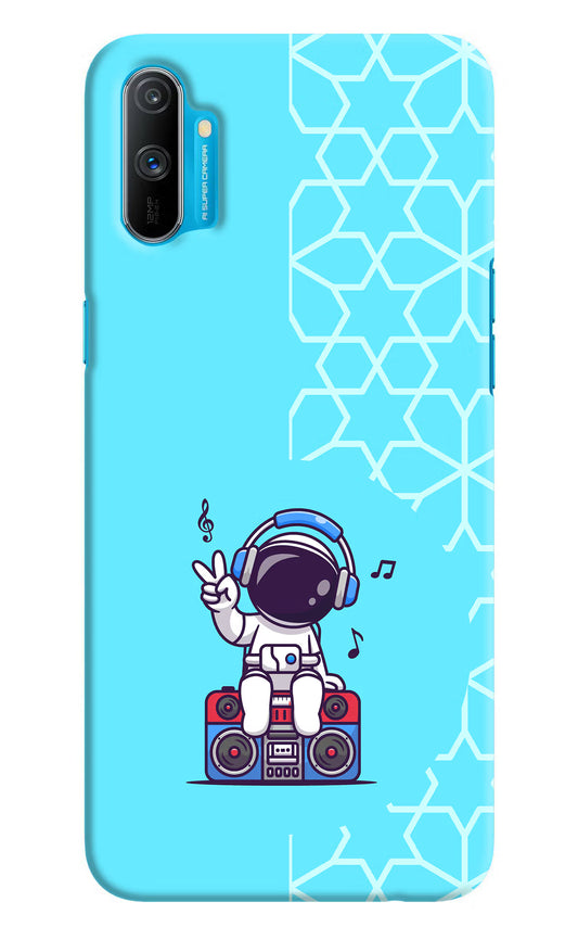 Cute Astronaut Chilling Realme C3 Hard Case Back Cover by Casekaro