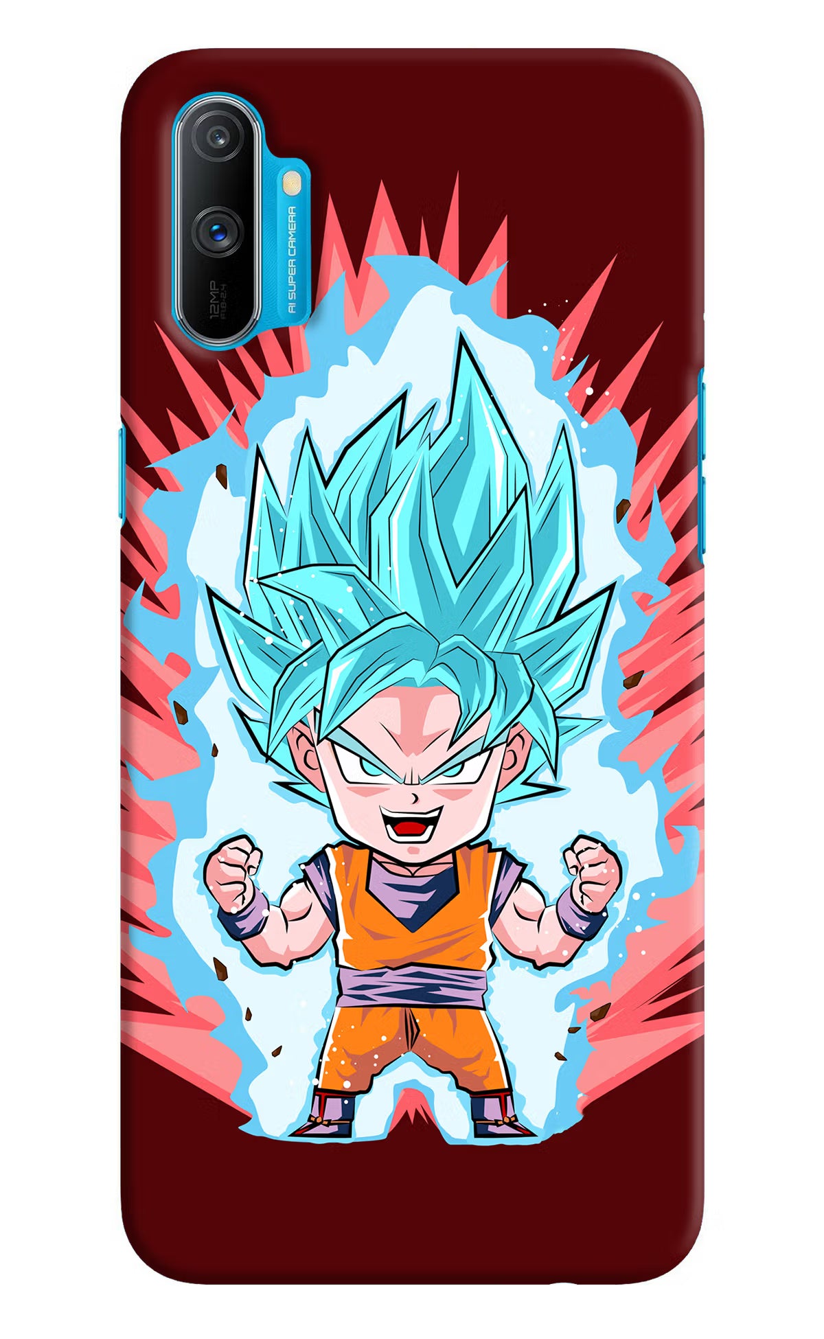 Goku Little Realme C3 Hard Case Back Cover by Casekaro
