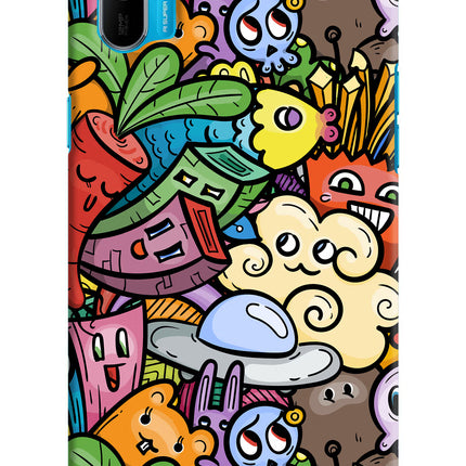 Veggie Doodle Realme C3 Hard Case Back Cover by Casekaro