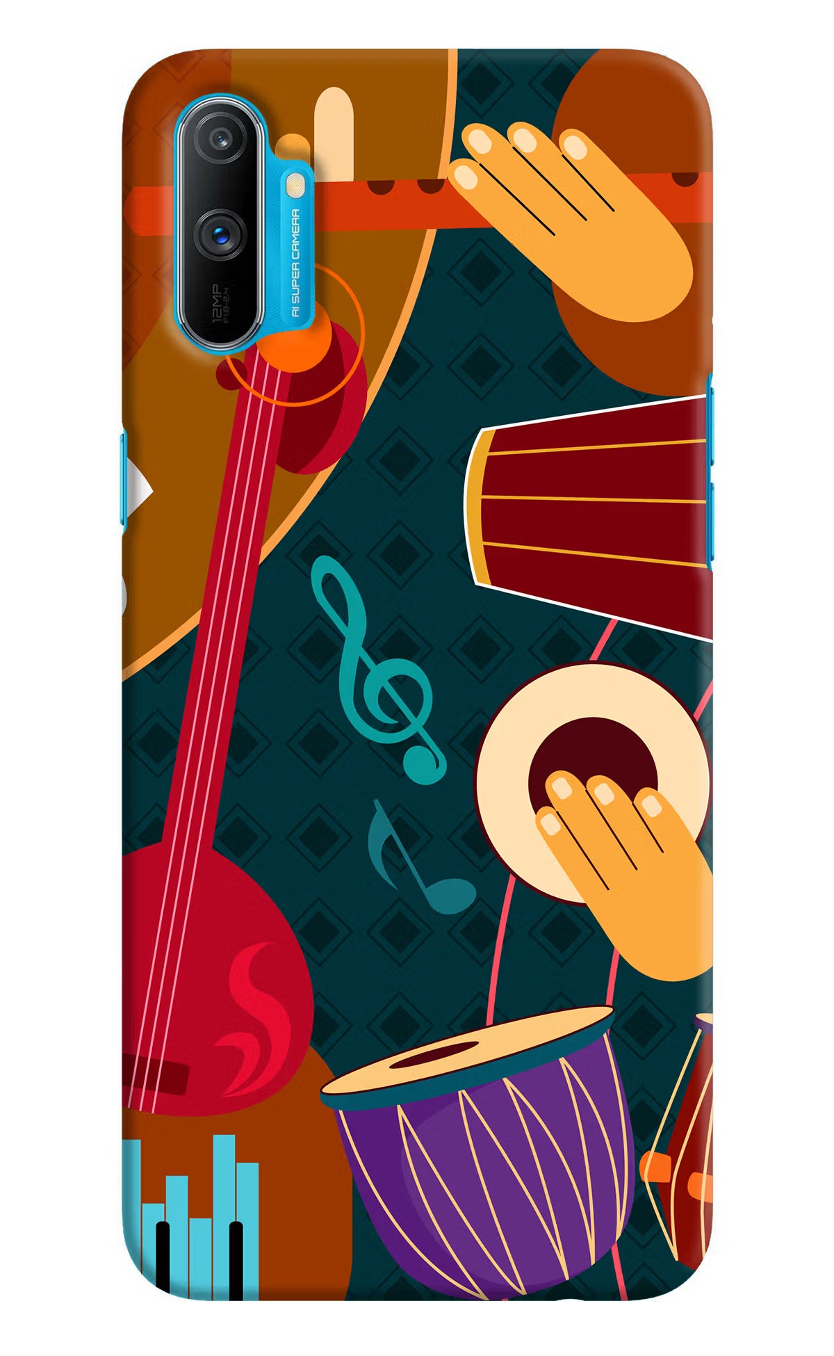 Music Instrument Realme C3 Hard Case Back Cover by Casekaro