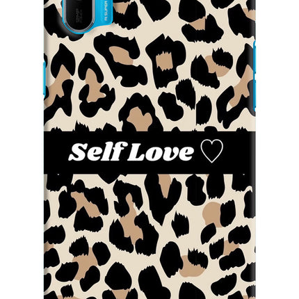 Leopard Print Self Love Realme C3 Hard Case Back Cover by Casekaro