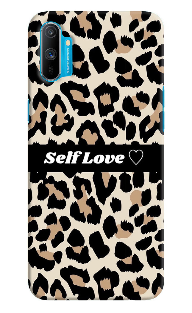 Leopard Print Self Love Realme C3 Hard Case Back Cover by Casekaro