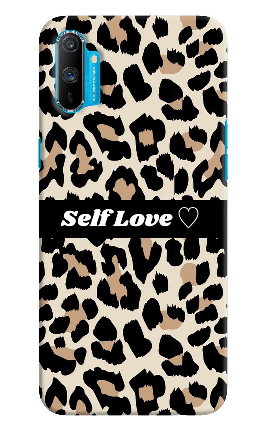 Leopard Print Self Love Realme C3 Back Cover, Hard case