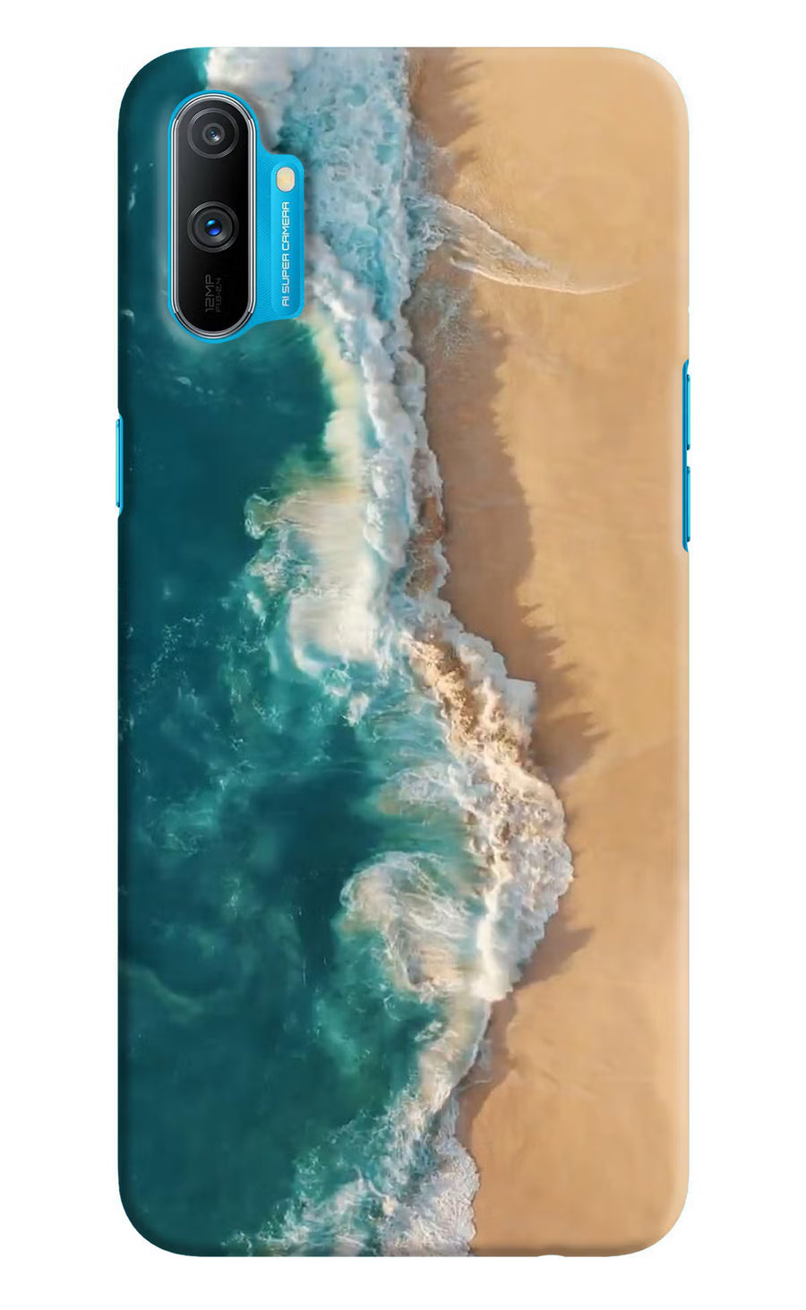 Ocean Beach Realme C3 Back Cover, Hard case