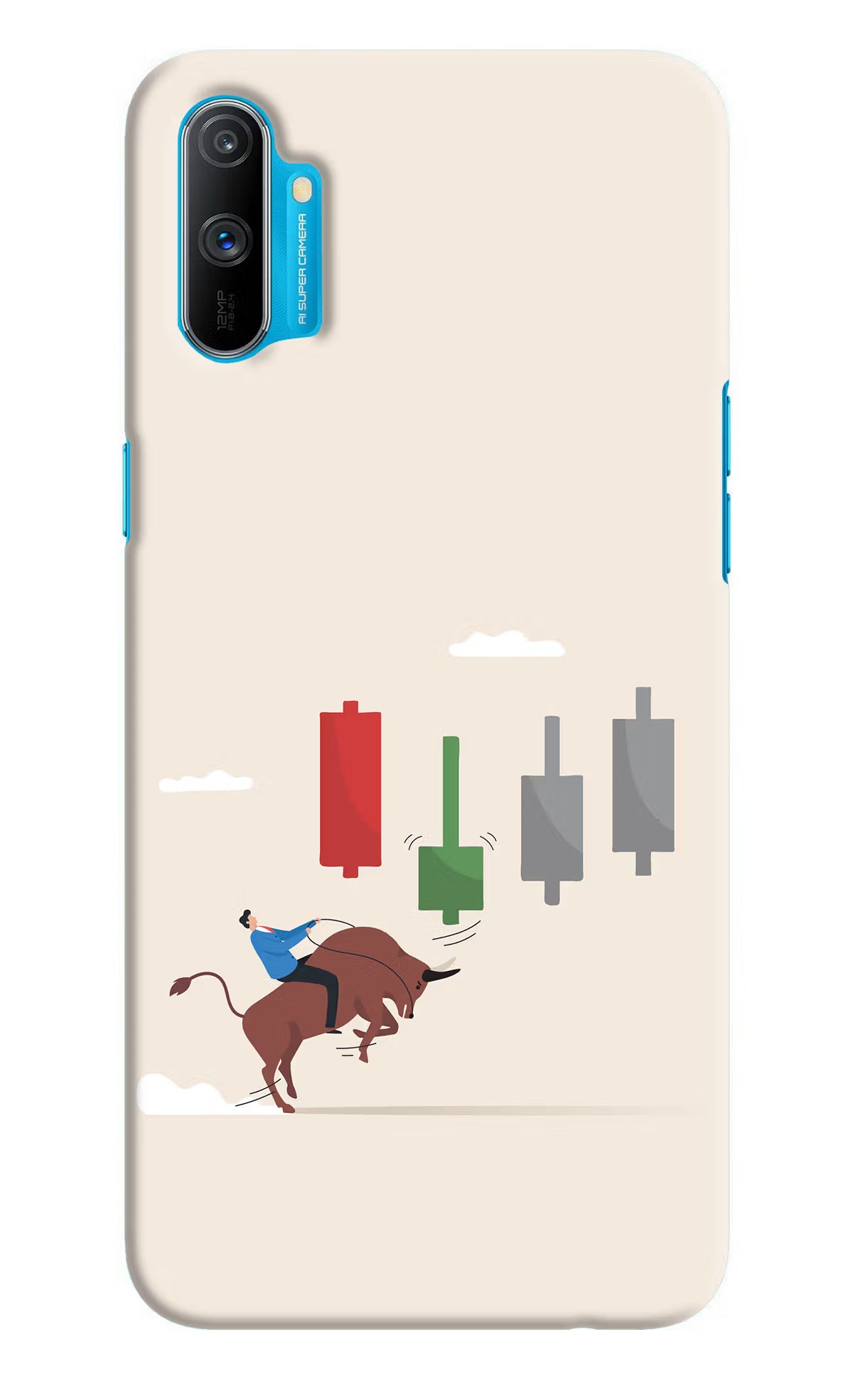 Bull Trading Momentum Realme C3 Hard Case Back Cover by Casekaro
