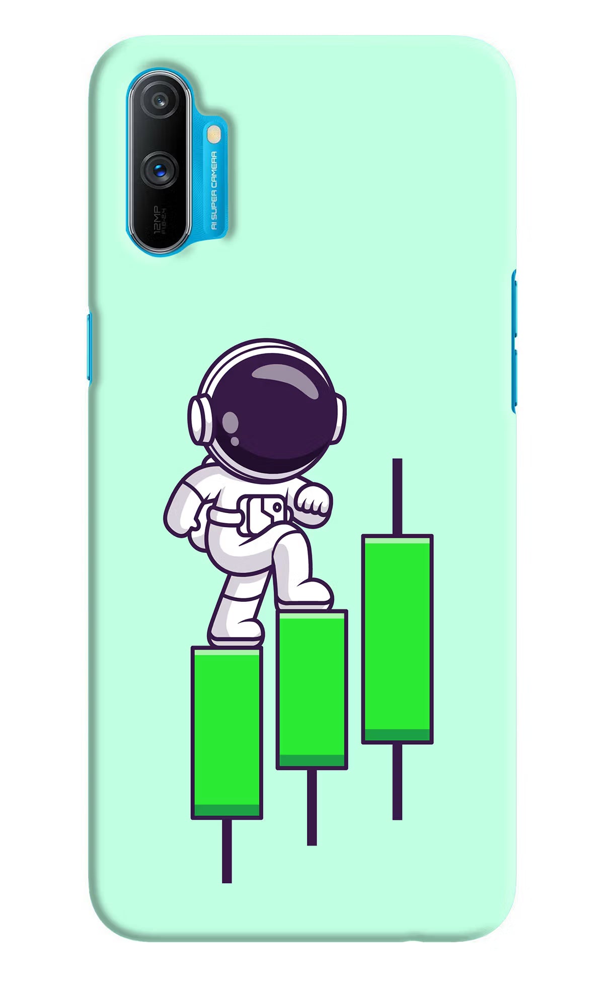 Astronaut Trader Realme C3 Hard Case Back Cover by Casekaro