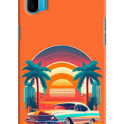 Palm Drive 80s Realme C3 Hard Case Back Cover by Casekaro