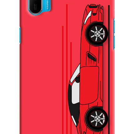 Red Velocity Realme C3 Hard Case Back Cover by Casekaro