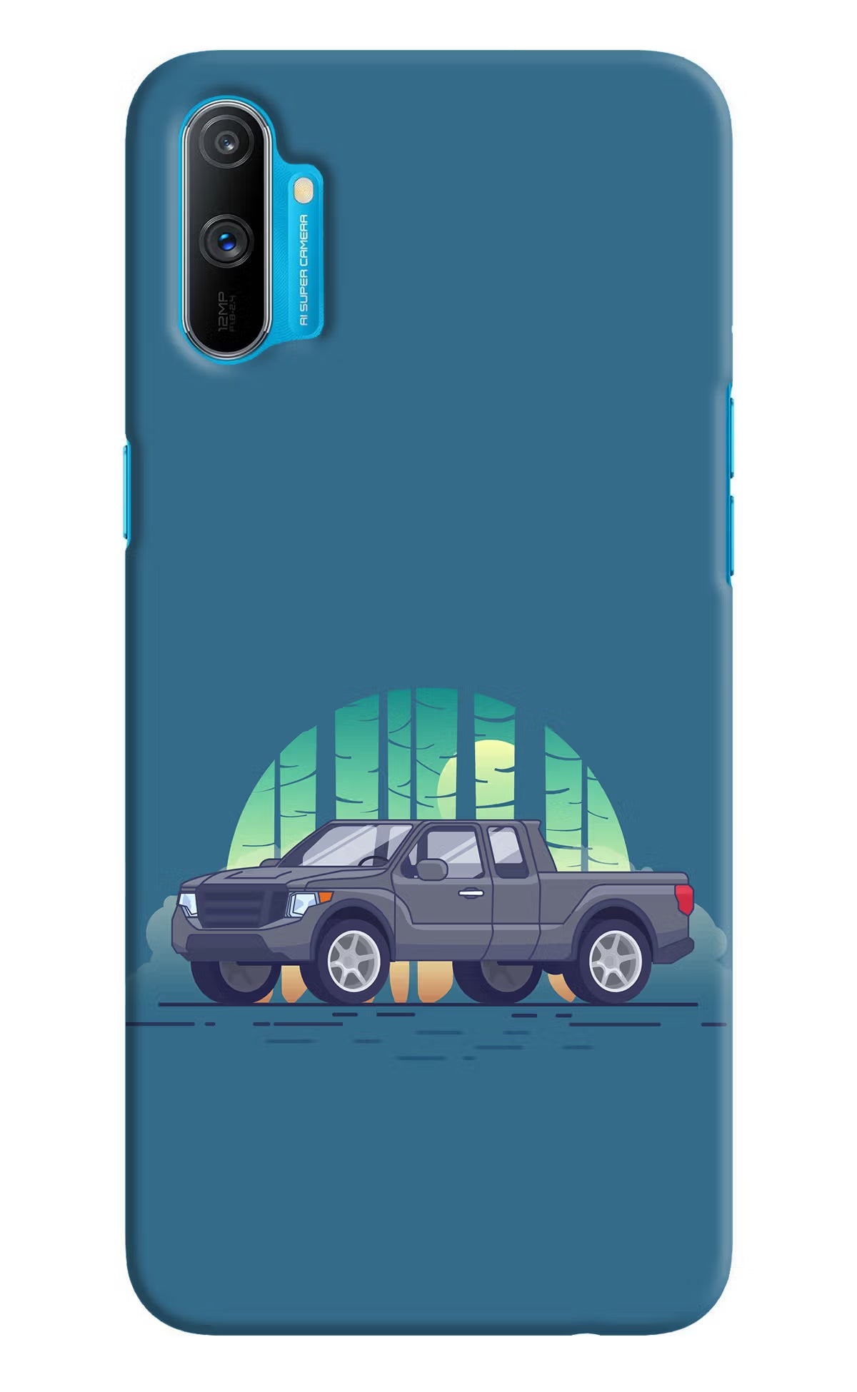 Retro Garage Vibe Realme C3 Hard Case Back Cover by Casekaro