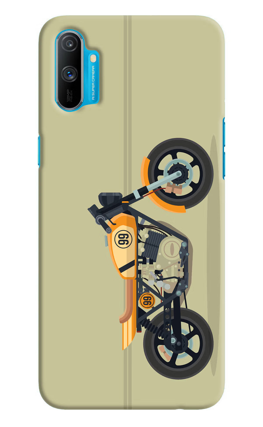 Vertical Speedster Realme C3 Back Cover, Hard case