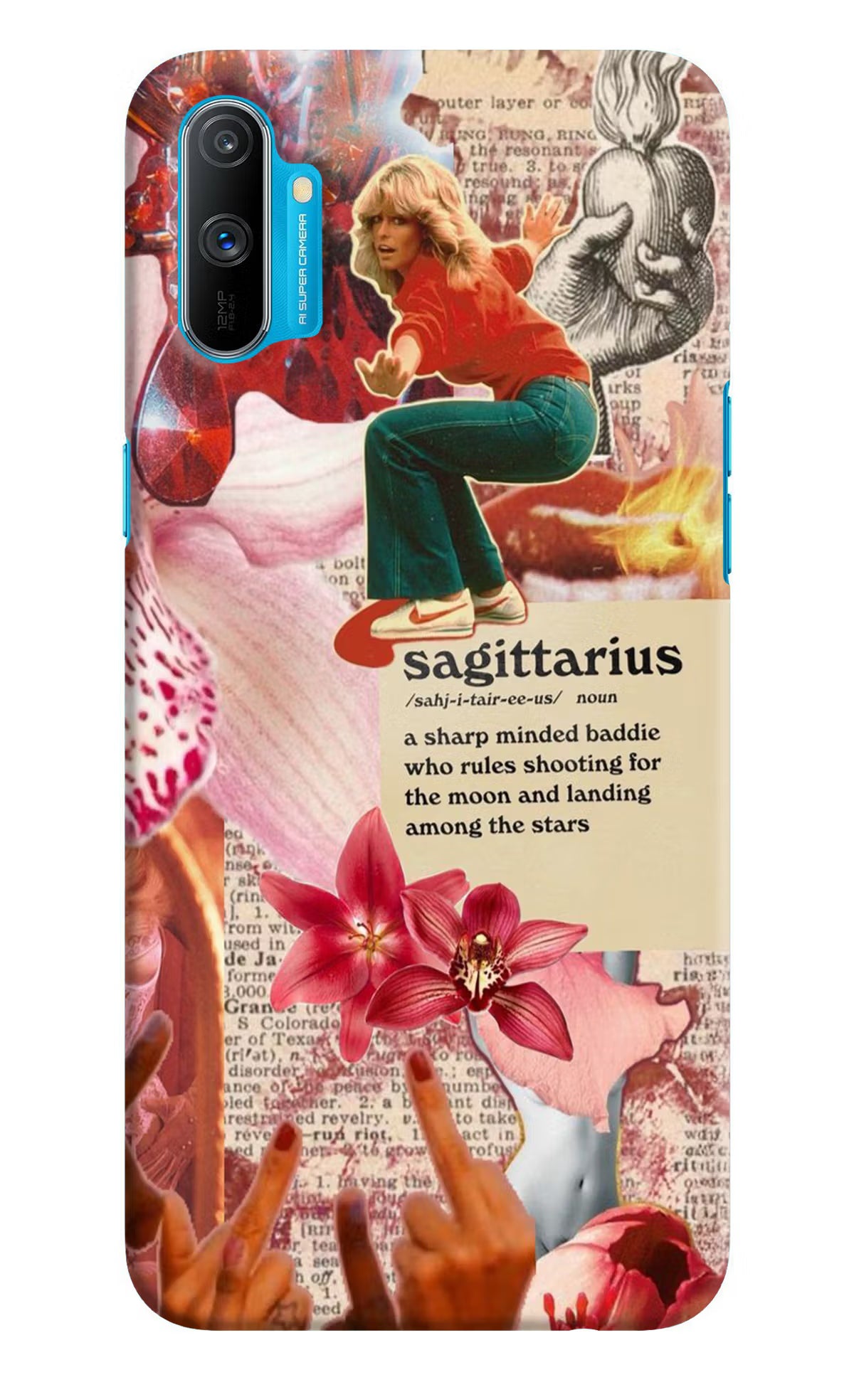 Sagittarius Zodiac Realme C3 Hard Case Back Cover by Casekaro
