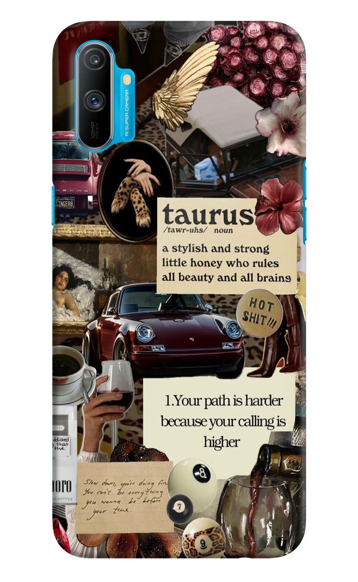 Taurus Zodiac Realme C3 Hard Case Back Cover by Casekaro