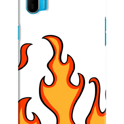 Fired Up – White Realme C3 Hard Case Back Cover by Casekaro