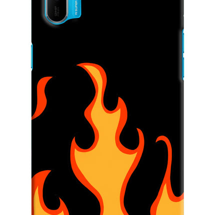 Fired Up – Black Realme C3 Hard Case Back Cover by Casekaro