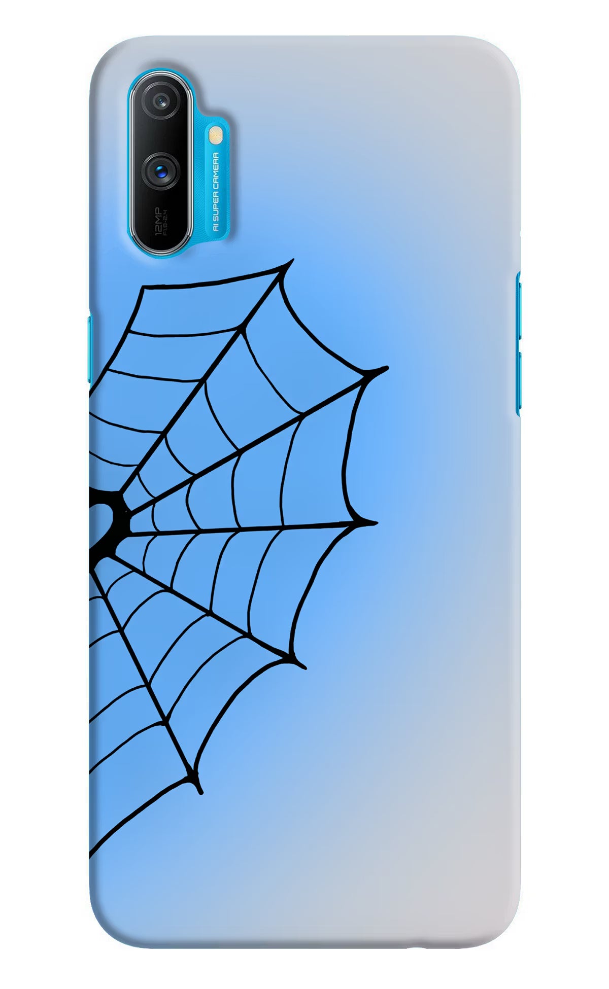Blue Web Realme C3 Back Cover