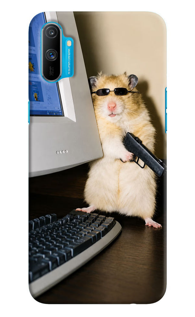 Hacker Hamster Realme C3 Hard Case Back Cover by Casekaro