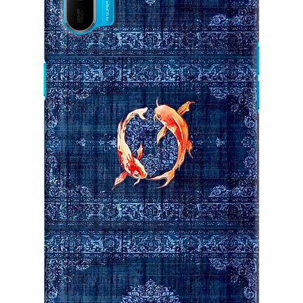 Koi Blue Realme C3 Hard Case Back Cover by Casekaro