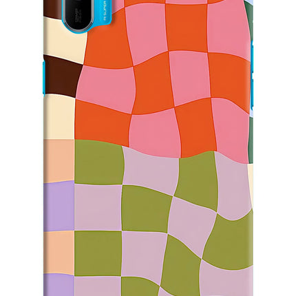 Wavy Grid Realme C3 Hard Case Back Cover by Casekaro