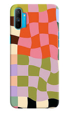 Wavy Grid Realme C3 Hard Case Back Cover by Casekaro
