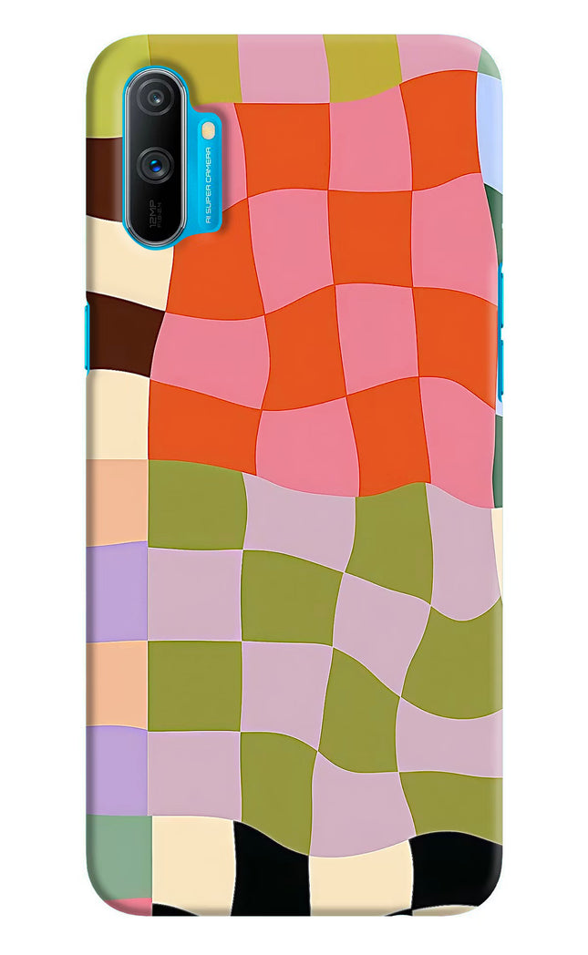 Wavy Grid Realme C3 Hard Case Back Cover by Casekaro