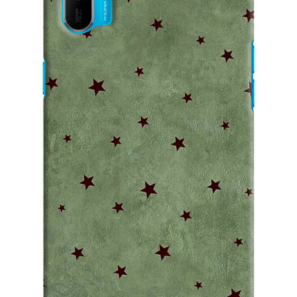 Green Stars Realme C3 Hard Case Back Cover by Casekaro