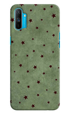 Green Stars Realme C3 Hard Case Back Cover by Casekaro