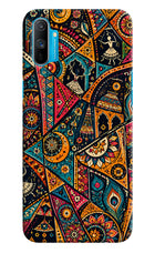Folk Print Realme C3 Back Cover
