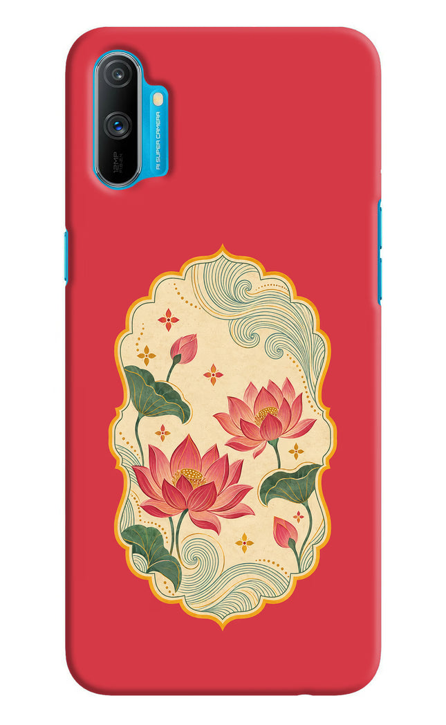Pink Lotus Realme C3 Hard Case Back Cover by Casekaro