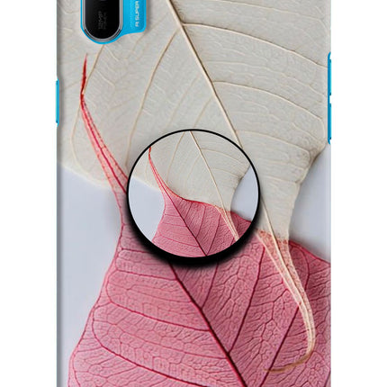 White Pink Leaf Realme C3 Pop Case by Casekaro