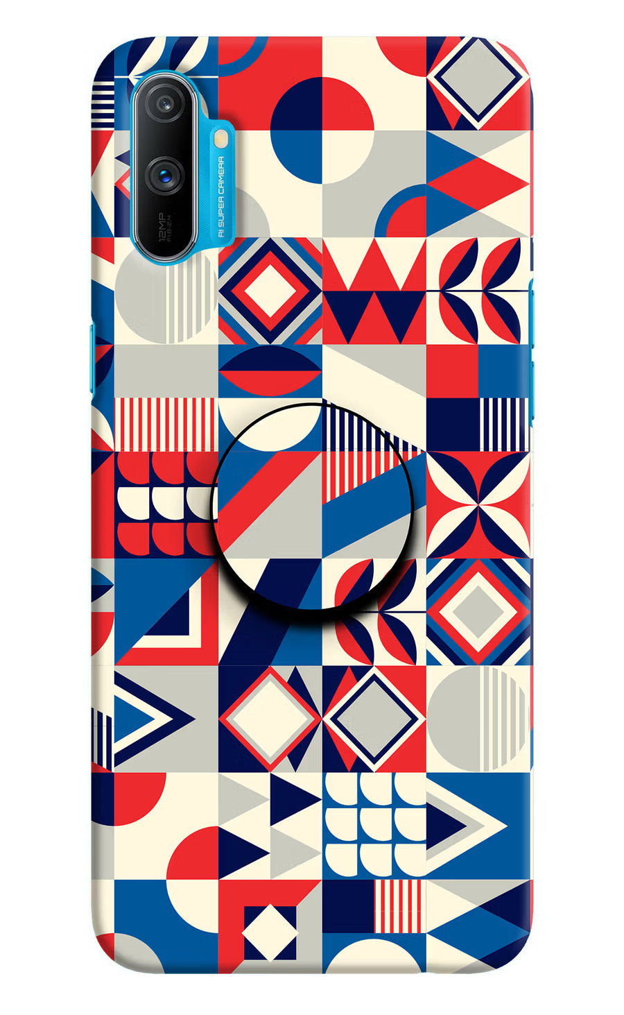 Colorful Pattern Realme C3 Pop Case, Hard case