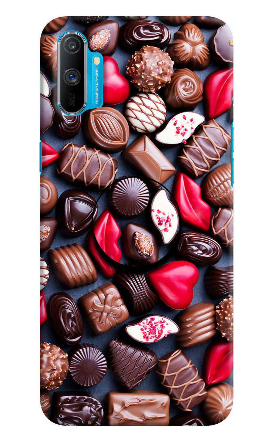 Chocolates Realme C3 Pop Case, Hard case