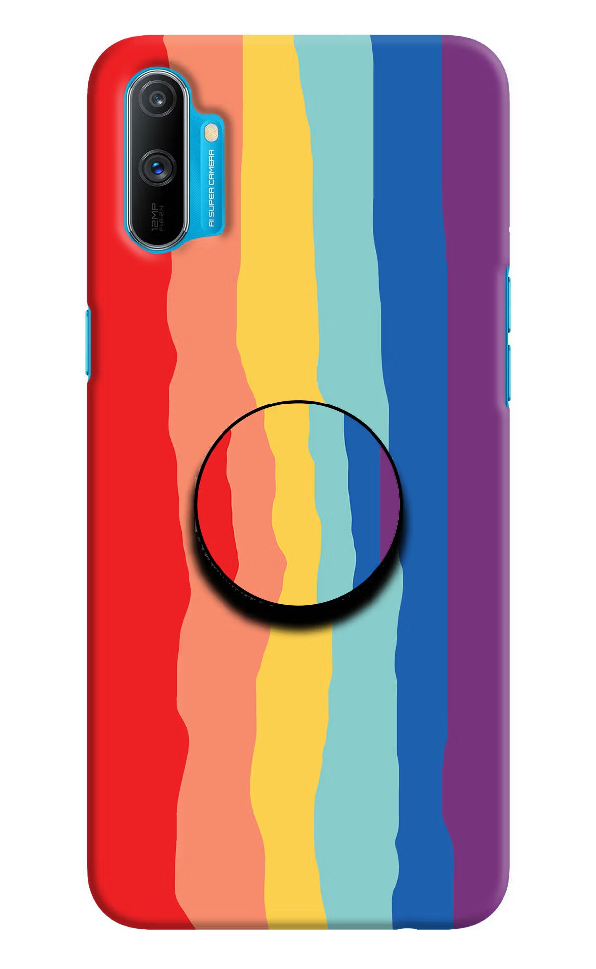 Rainbow Realme C3 Pop Case by Casekaro
