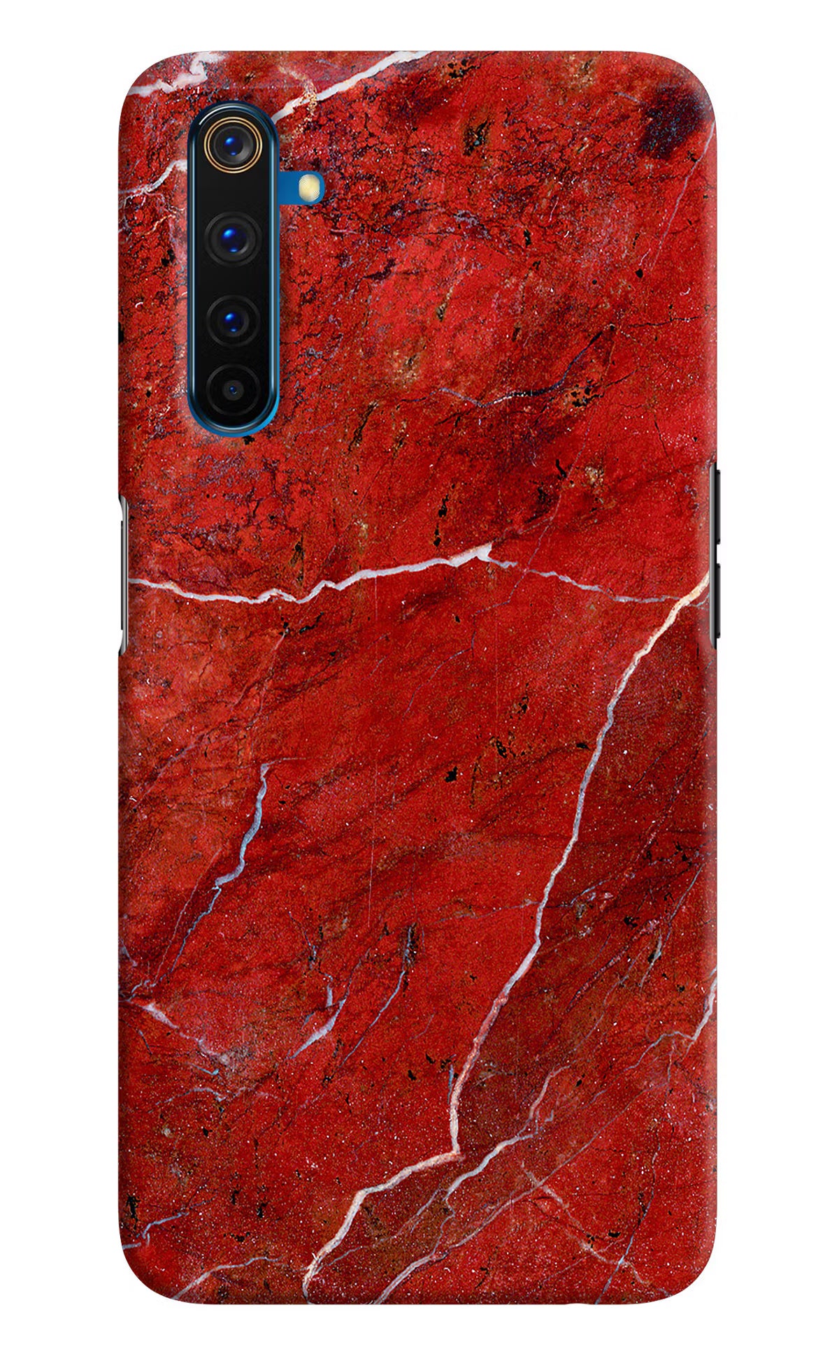 Red Marble Design Realme 6 Pro Hard Case Back Cover by Casekaro