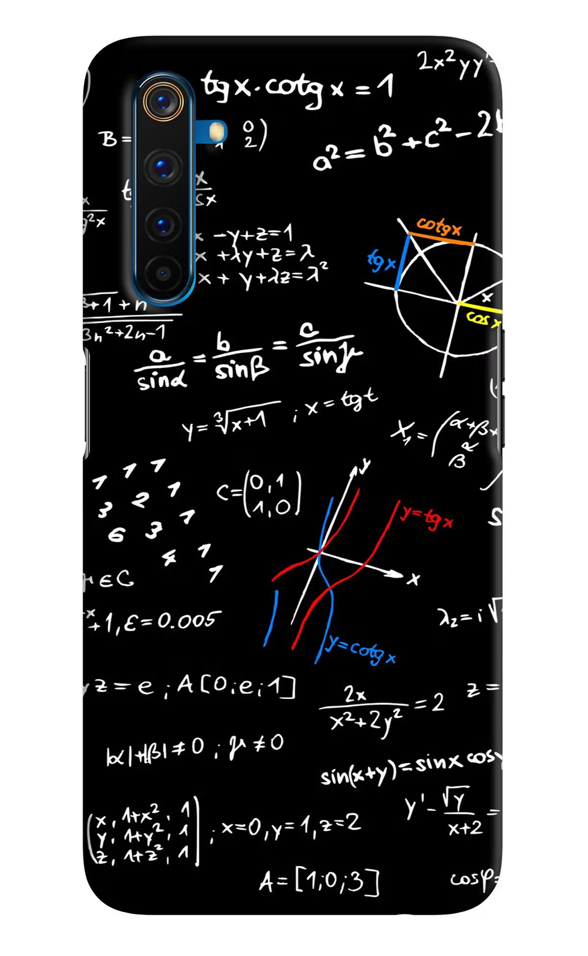 Mathematics Formula Realme 6 Pro Hard Case Back Cover by Casekaro