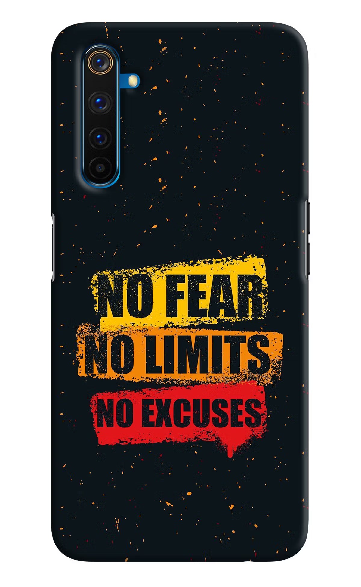 No Fear No Limits No Excuse Realme 6 Pro Hard Case Back Cover by Casekaro