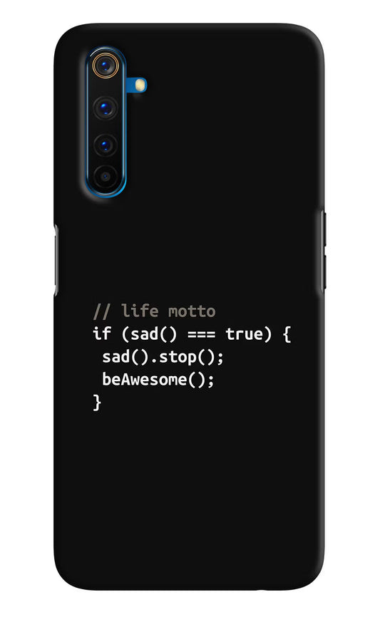 Life Motto Code Realme 6 Pro Hard Case Back Cover by Casekaro
