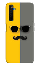 Sunglasses with Mustache Realme 6 Pro Hard Case Back Cover by Casekaro