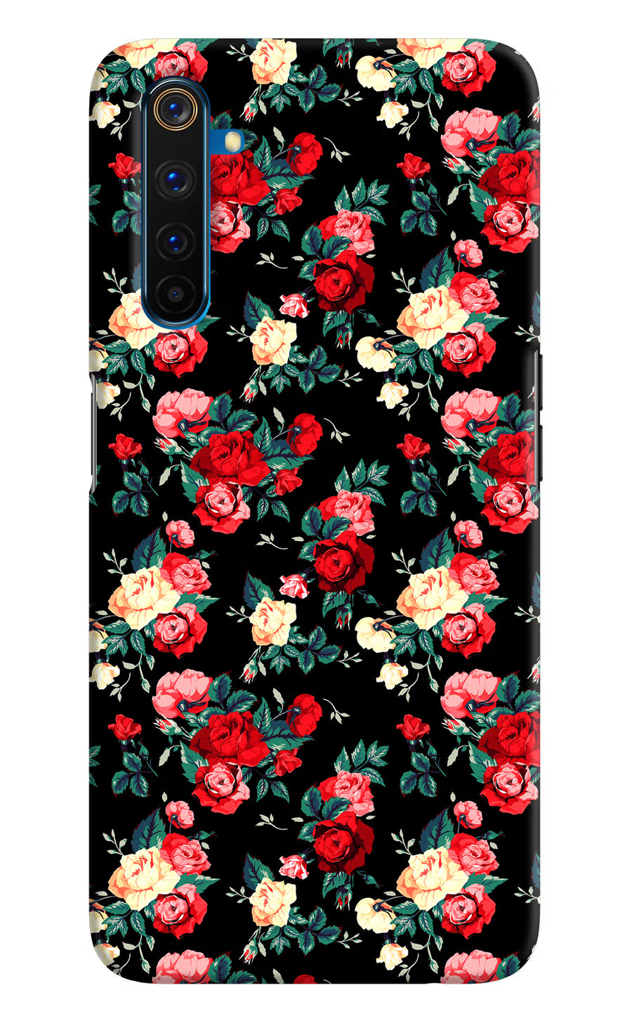 Rose Pattern Realme 6 Pro Back Cover, Hard case