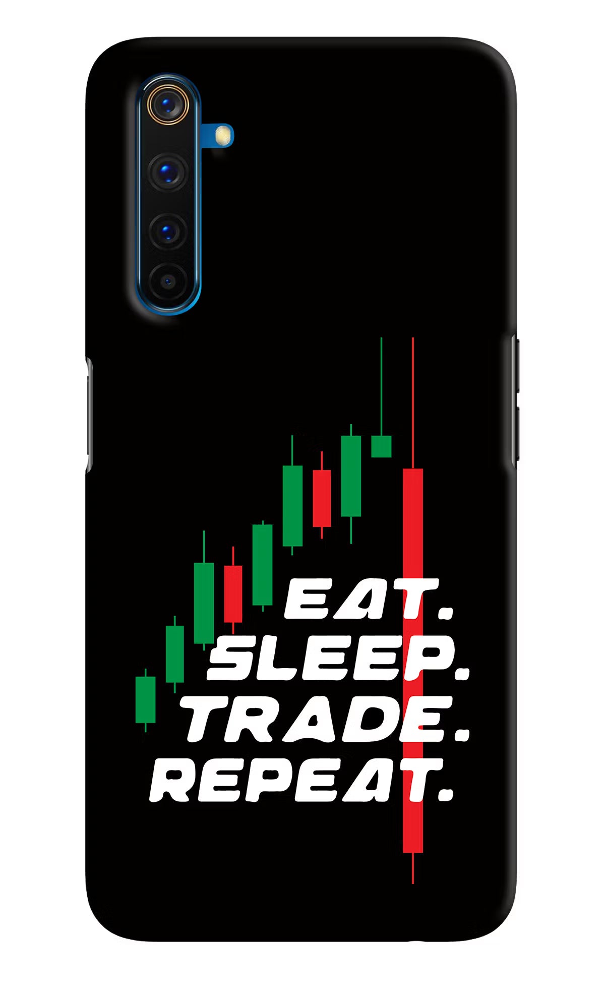 Eat Sleep Trade Repeat Realme 6 Pro Hard Case Back Cover by Casekaro