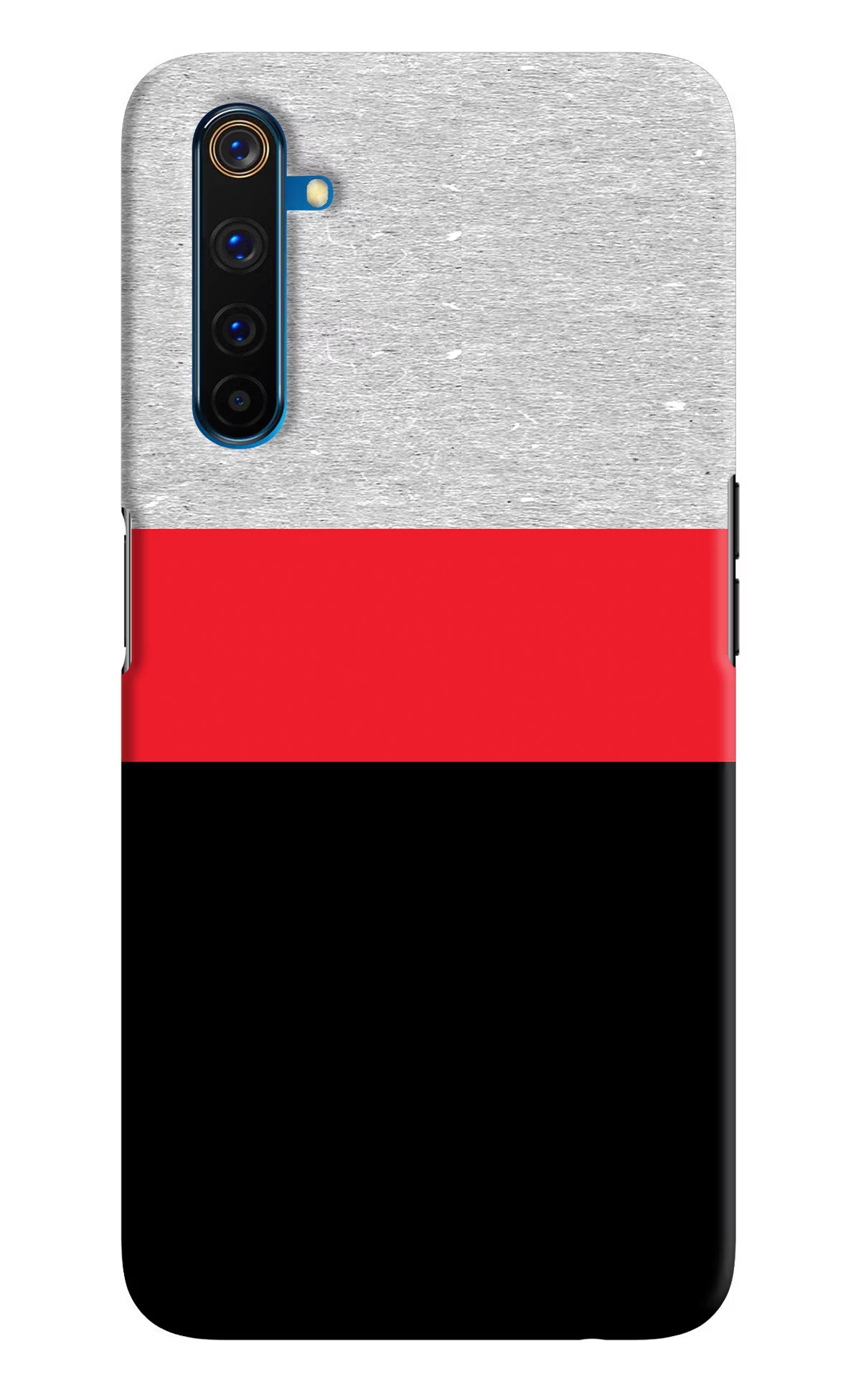 Tri Color Pattern Realme 6 Pro Hard Case Back Cover by Casekaro