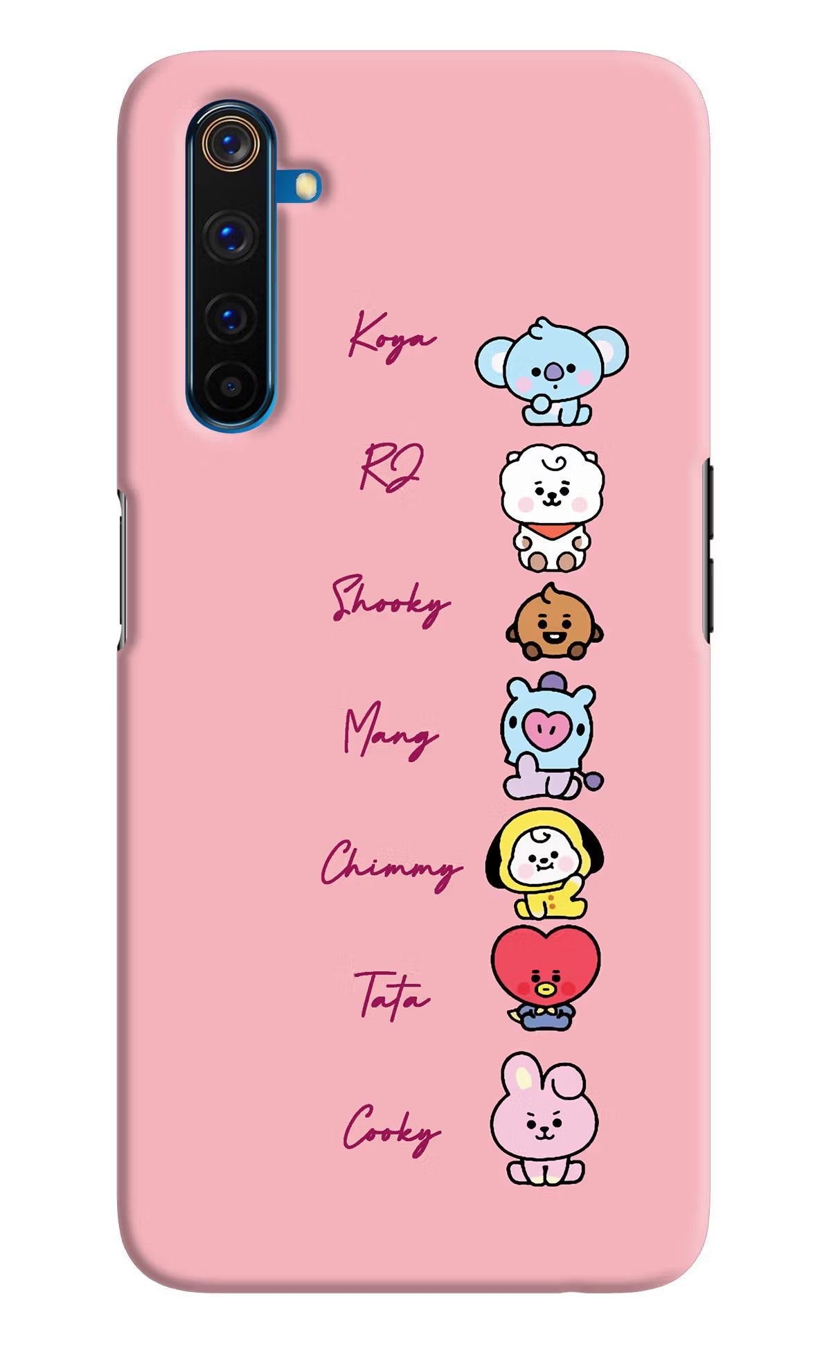 BTS names Realme 6 Pro Hard Case Back Cover by Casekaro