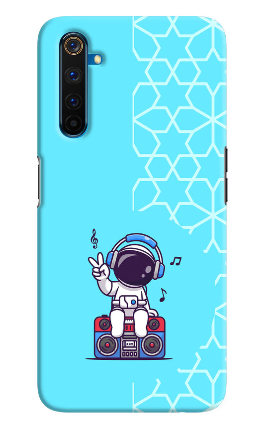 Cute Astronaut Chilling Realme 6 Pro Hard Case Back Cover by Casekaro