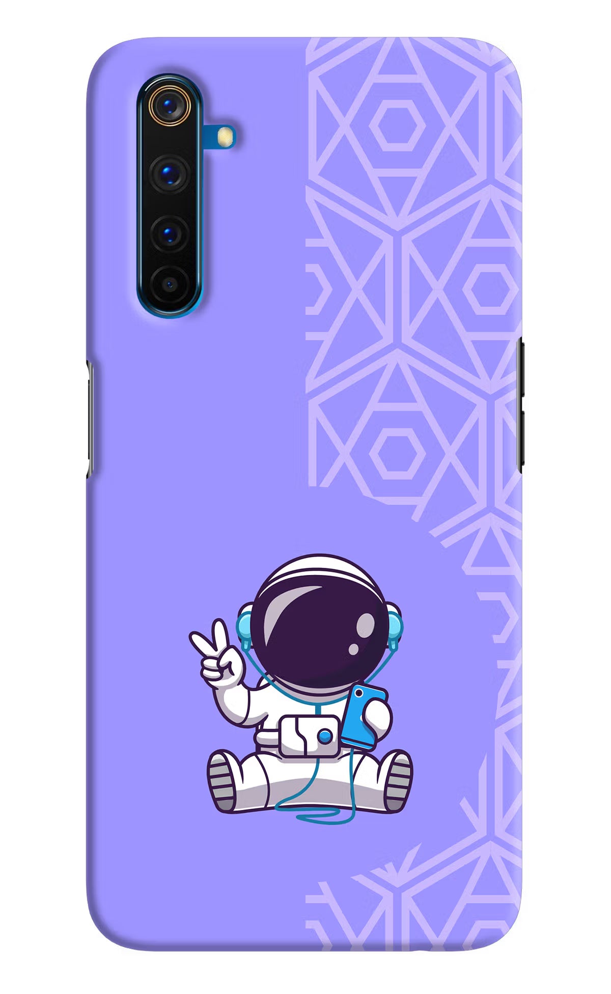 Cute Astronaut Chilling Realme 6 Pro Hard Case Back Cover by Casekaro