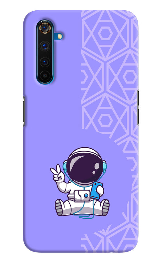 Cute Astronaut Chilling Realme 6 Pro Hard Case Back Cover by Casekaro
