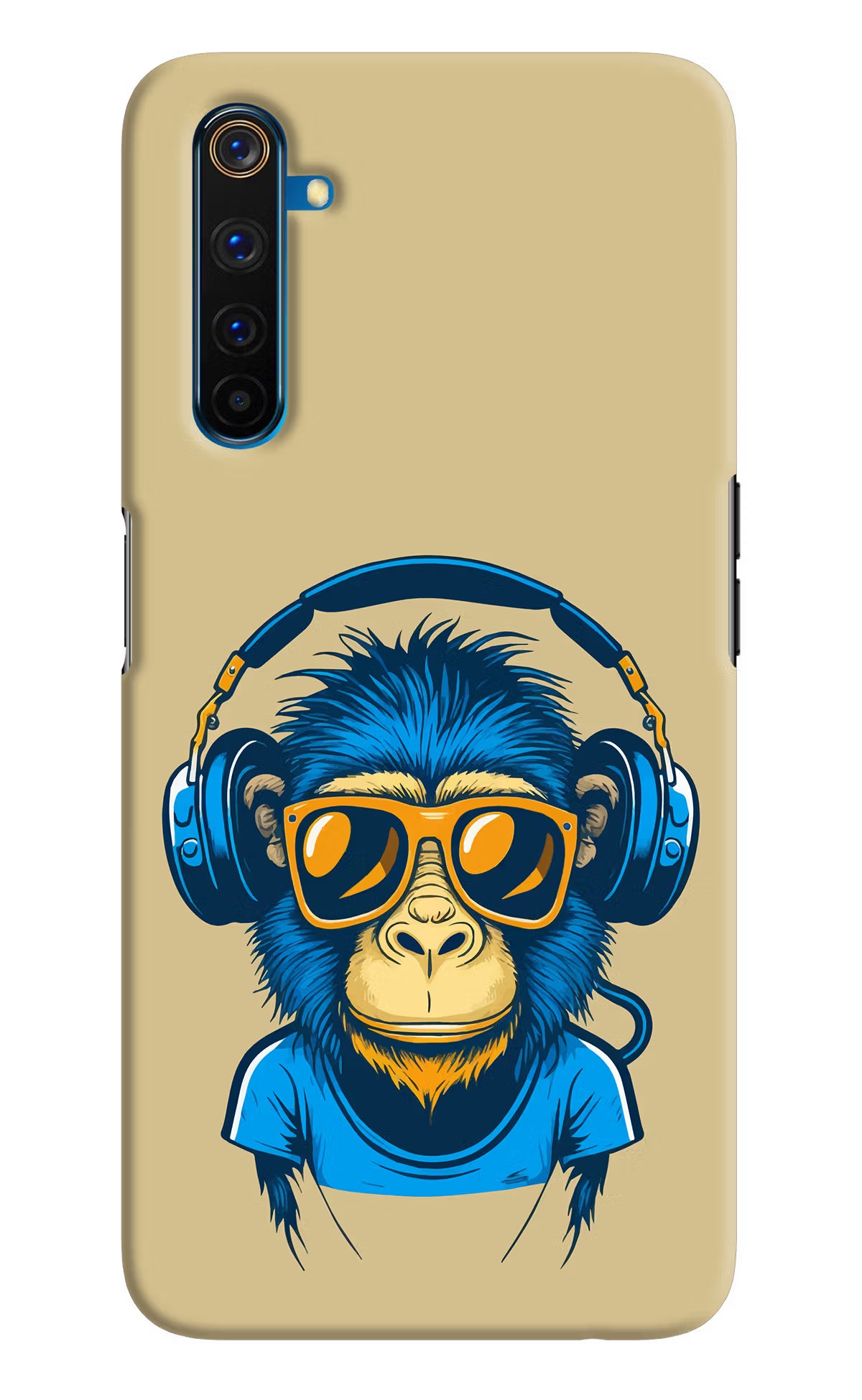 Monkey Headphone Realme 6 Pro Hard Case Back Cover by Casekaro