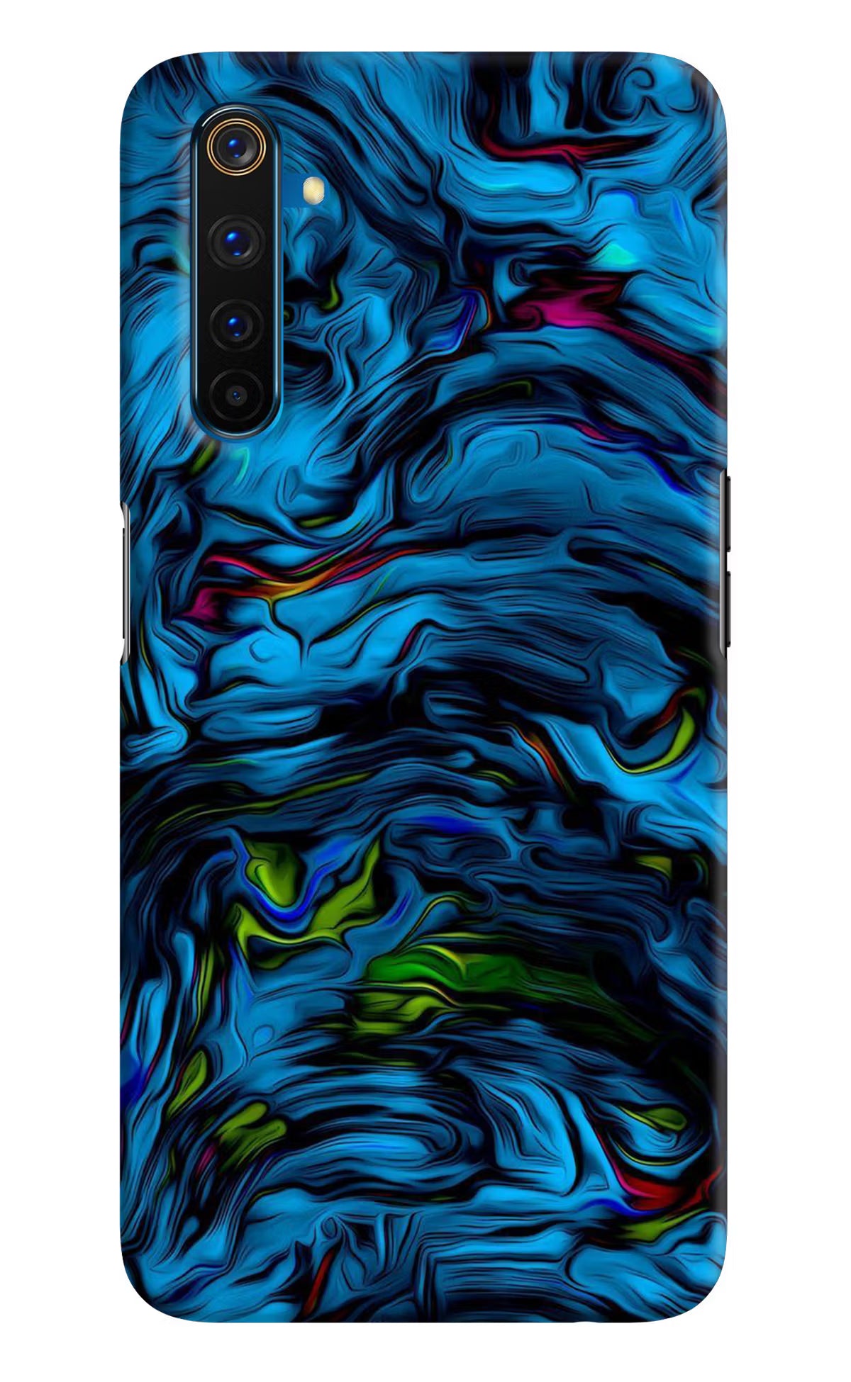 Dark Blue Abstract Realme 6 Pro Hard Case Back Cover by Casekaro