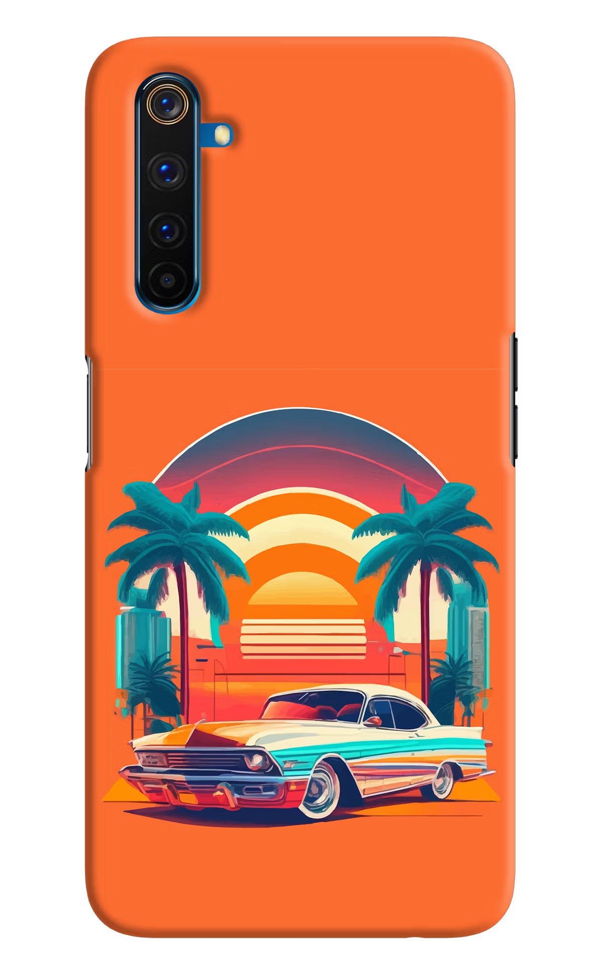 Palm Drive 80s Realme 6 Pro Hard Case Back Cover by Casekaro