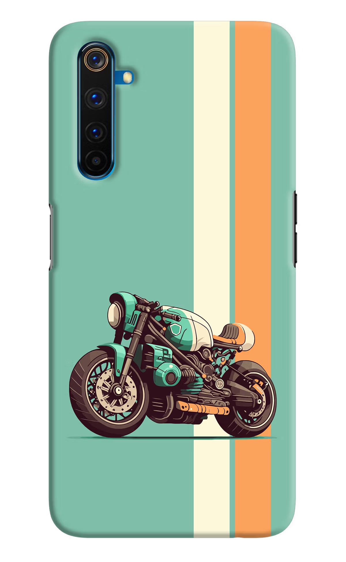 Striped Moto Drift Realme 6 Pro Hard Case Back Cover by Casekaro