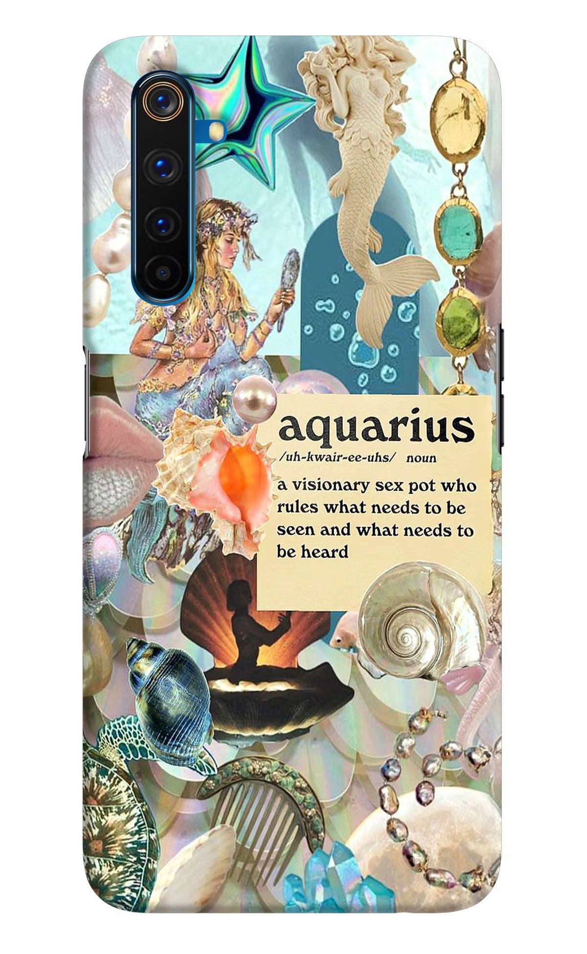 Aquarius Zodiac Realme 6 Pro Hard Case Back Cover by Casekaro